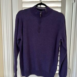 Men’s Peter Millar quarter zip Marano wool sweater in large